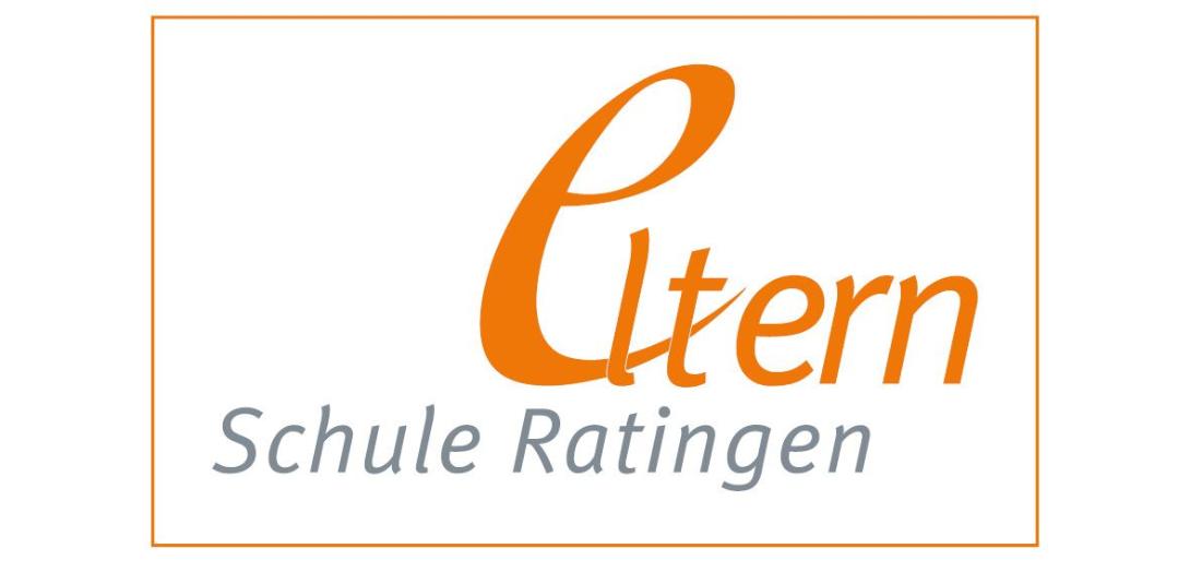 Logo der Elternschule Ratingen, orange umrandet