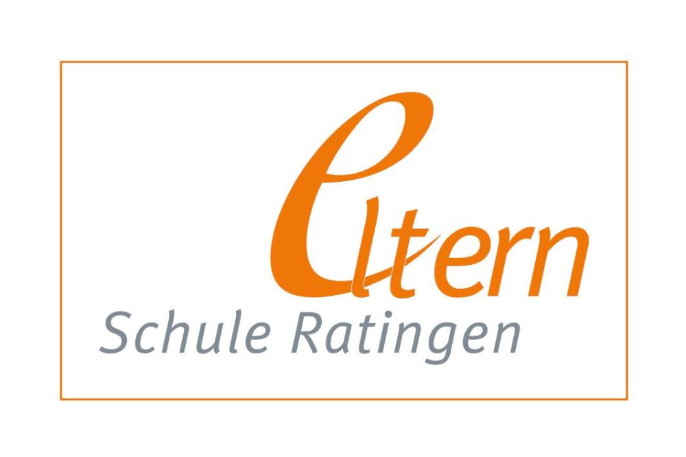 Logo der Elternschule Ratingen, orange umrandet